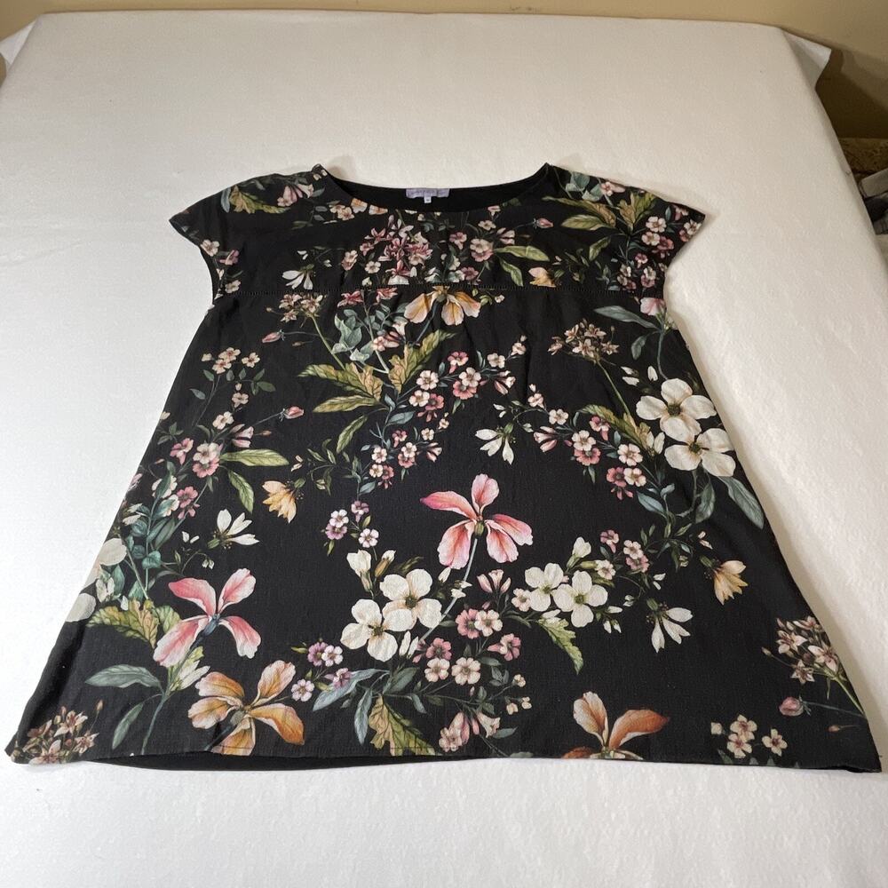 Annah Field Curvy Size‎ 52 Cap Sleeve Floral Blouse